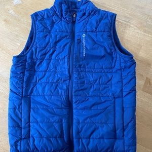 Blue puffy vest